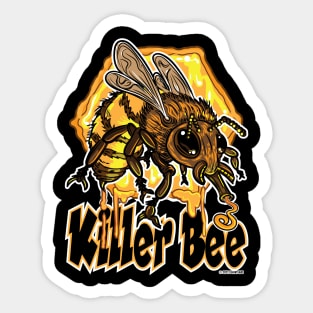 Killer Bee protecting Honeycomb Sticker